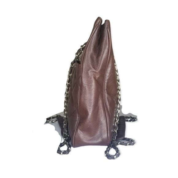 Vintage Harrods Knightsbridge Leather Quilted Front Shoulder Bag - Picture 6 of 15